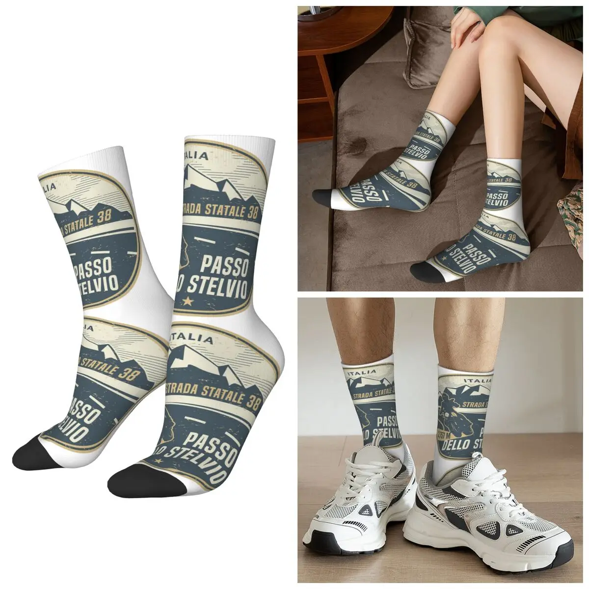

Всесезонные носки Stelvio Pass, Италия (2) Носки Harajuku Crew Носки Чулки в стиле хип-хоп для мужчин и женщин Подарки