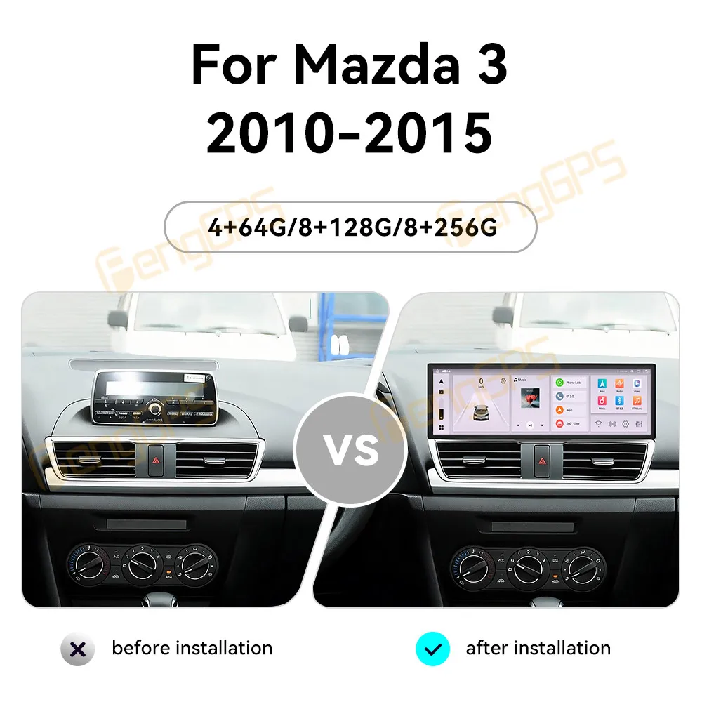 14.9 Inch Screen Car Radio For Mazda 3 2010-2015 Android Auto GPS Navigation Multimedia Video Stereo Receiver Head Unit