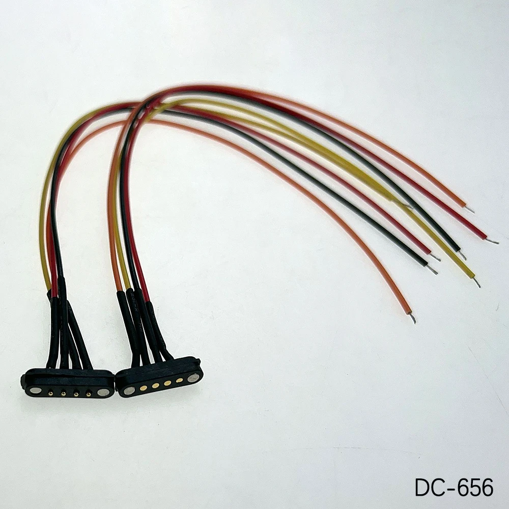 1 Paar 2A DC Magnetischer Pogo-Pin-Stecker 2-Pin 3 4 5P Pogopin Stecker Buchse Abstand 2,8mm 2,5mm Federbelasteter DC-Stromanschluss DC-Stecker – Detail 11