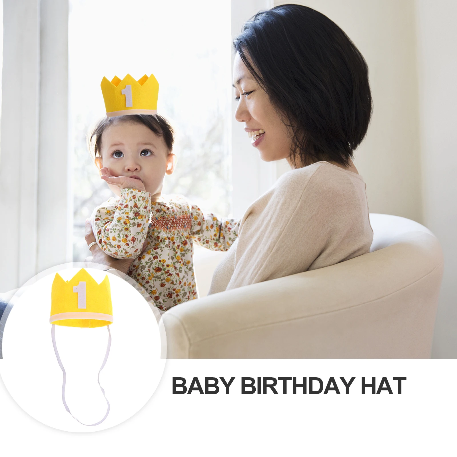 

Birthday Hat Kids Party Hats Cloth Crown Orange Elegant Headdress Baby Girl Boy Photo Props Hairstyle Accessories Kids Birthday