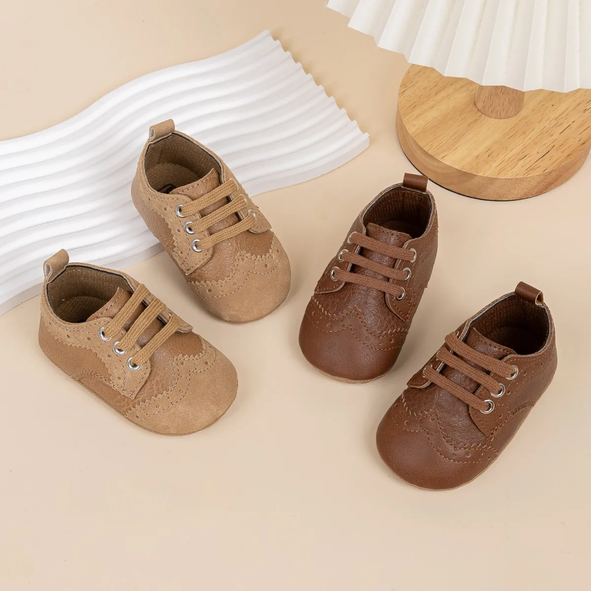 

Baby Boys Girls Shoes Fashion T-strap Spring Autumn Retro Leather Casual Walking Shoes Rubber Soft Anti-slip Sole First Walkers