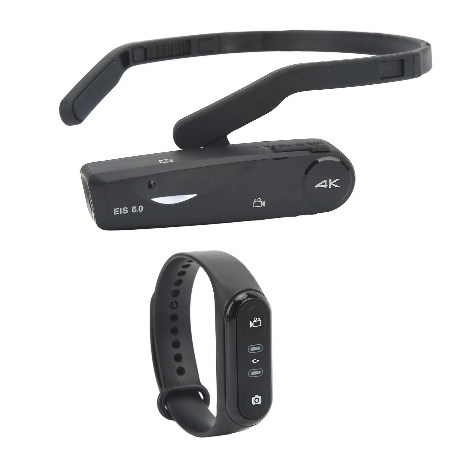 

Head Wearable Video Camcorder Long Endurance 4K 30fps 130 Degree Wide Angle Hand Wearable Camera for Short Video Shooting