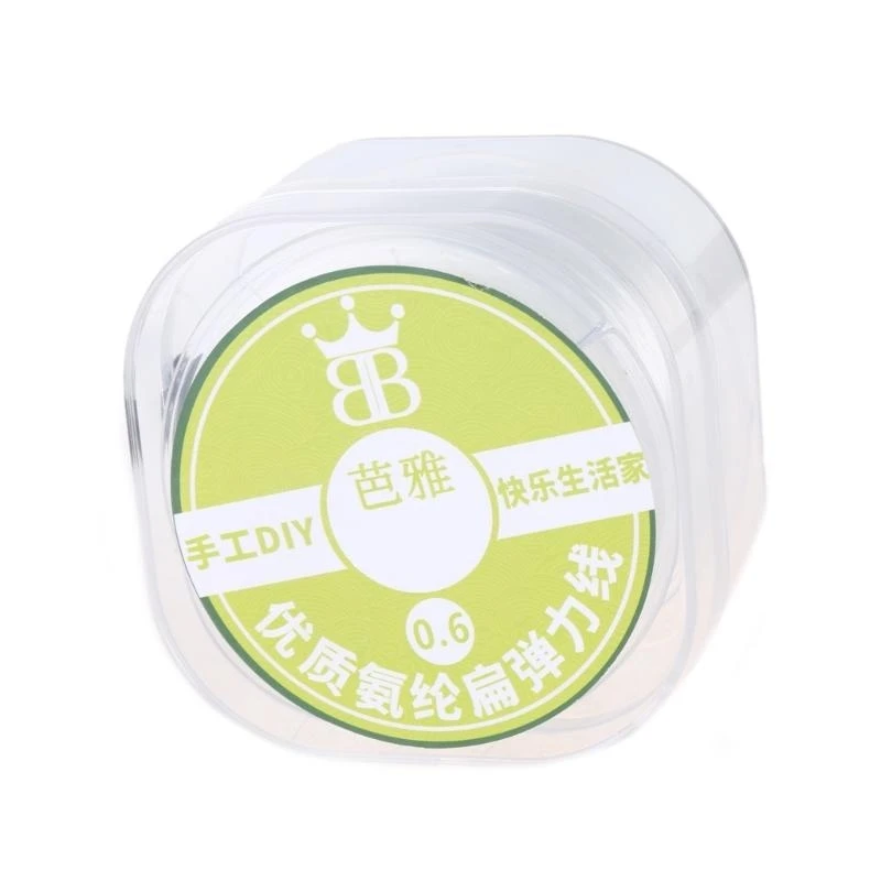 

M4YF High Stretch Spandex Bead Cord Practical White Elastic Thread for Jewelry Making
