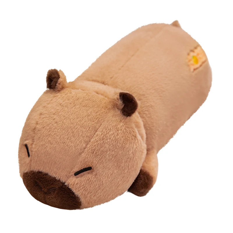 Pluizige Capybara Knuffel Gevuld Kawaii Capibara Pop Lang Kussen Sofa Kussen Slapen Kinderen Speelgoed Cadeau