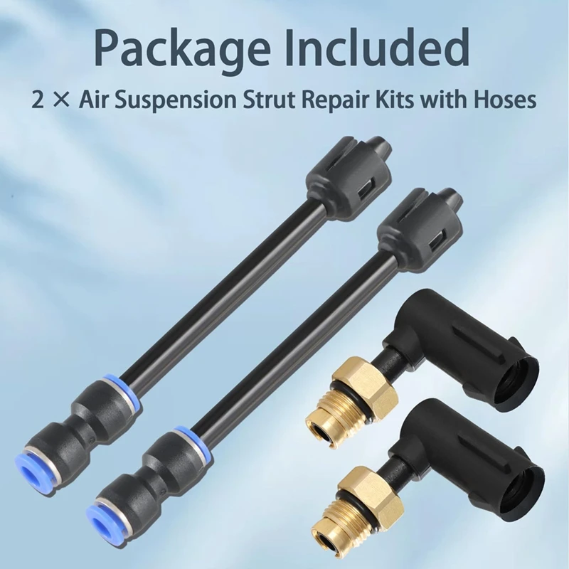 2PCS Suspension Elbow Air Strut Repair Kits With Hoses For Jeep Grand Cherokee 2011-2020,Replace: 68084809AA