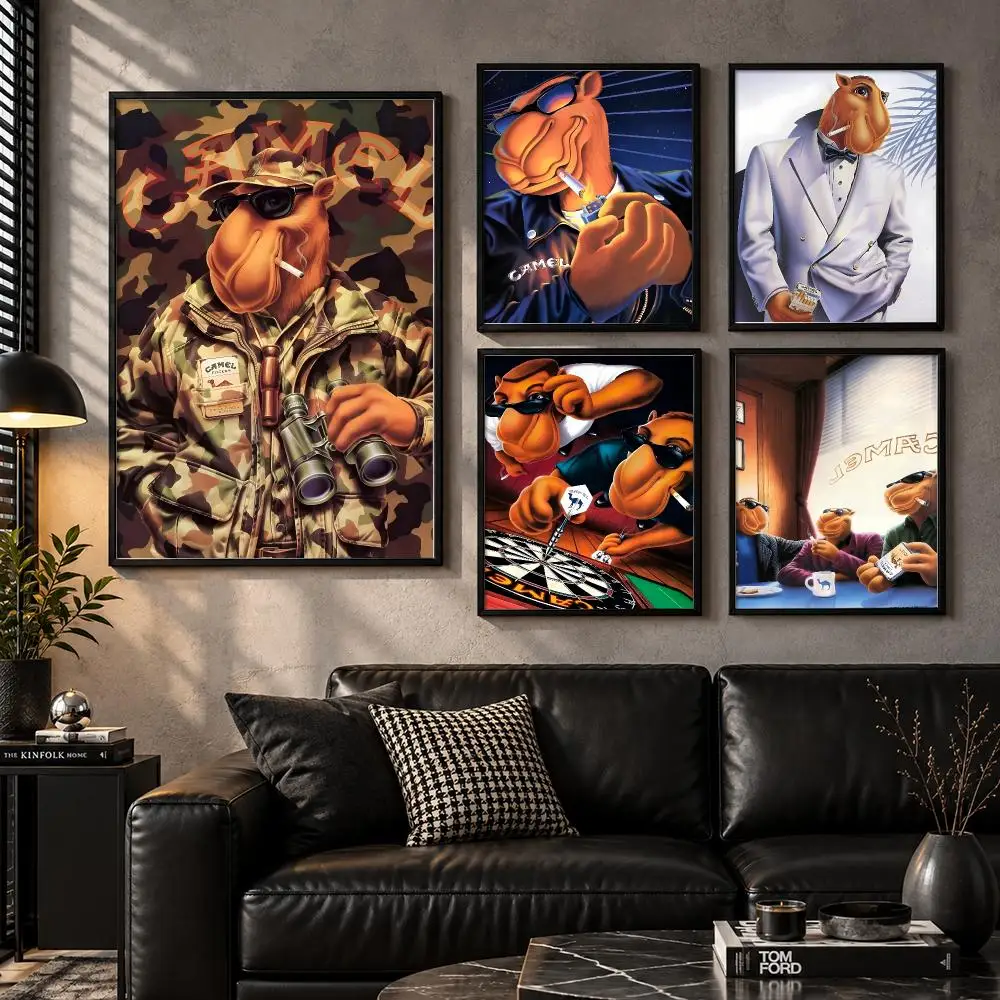 C-Camel Cigarettes Painting Poster Modern Wall Art Sticker For Living Room Bedroom Bar Home Decor Mural Painting Decoration