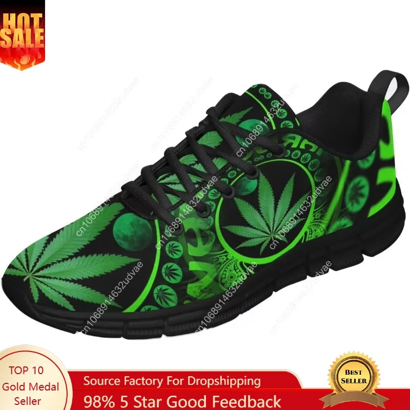 

Mens Womens Marijuana Print Running Shoes,Athletic Tennis Sneakers Comfortable Fashion Weed Shoes