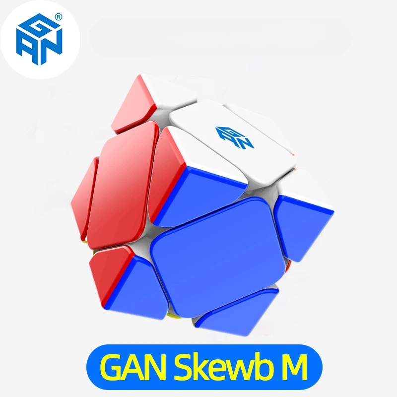 

GAN Skewb Magnetic Speed Cube M Stickerless Skewb Cube 32 Magnets Enhanced Version Professional Magic Cube Puzzle Toys