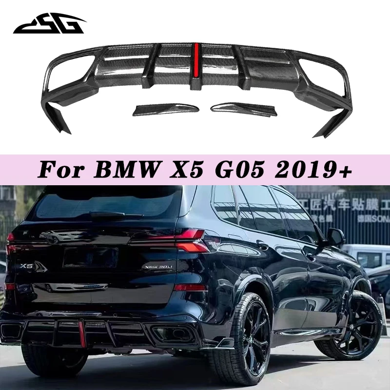 

Carbon Fiber Rear Bumper Lip Diffuser Spoiler Car Rear Lip Splitter For BMW X5 G05 Auto Parts Body Kits