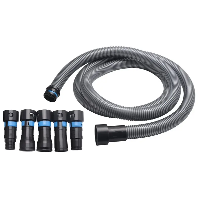 HRBAJ-1 1/4 Inch X 10 Feet Dust Collection Hose Kit For Home And Vacuums System With 5 Adapters Of Woodworking Power Tool