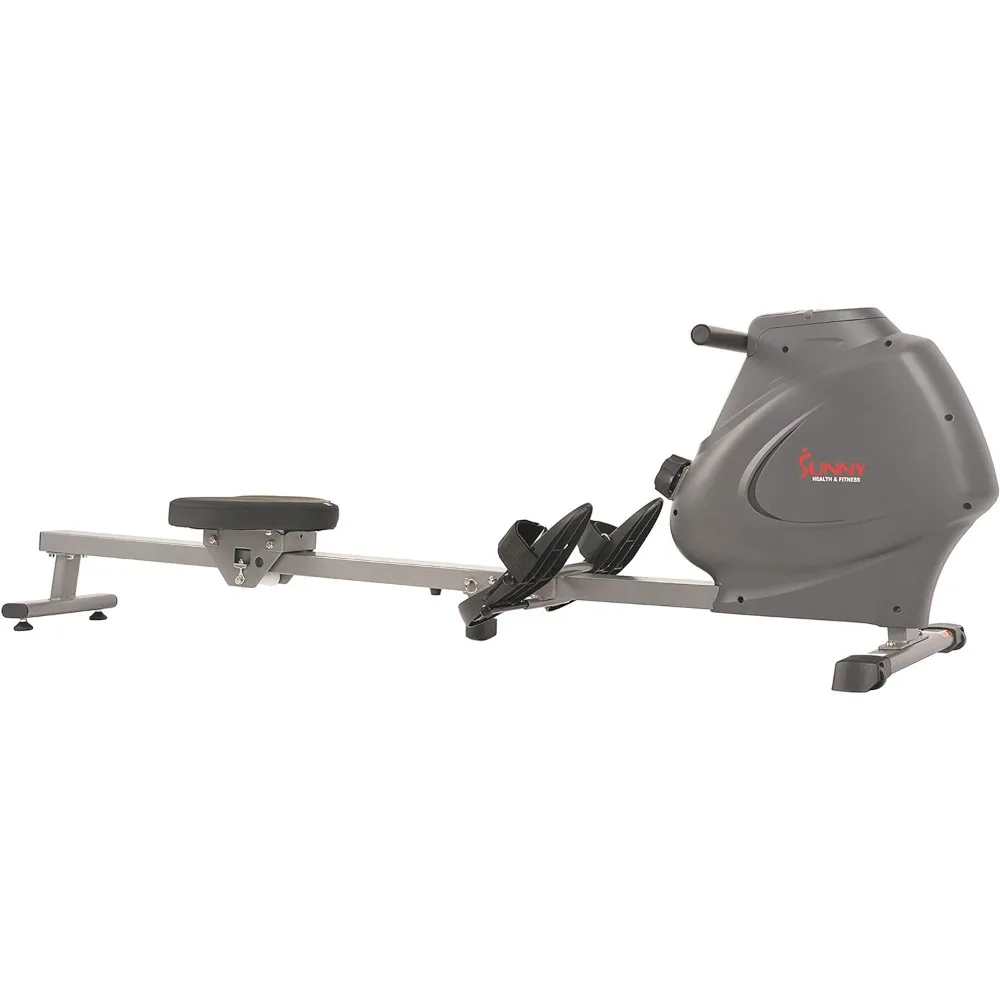 ding Magnetic Rowing Machine with 43 Inch Slide Rail, 285 LB Max Weight, Synergy Power Motion, LCD Digital Monitor, Super Q