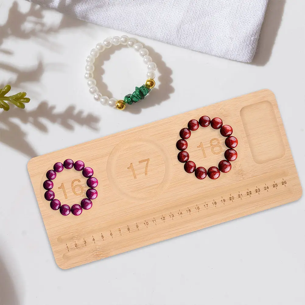 

2Pcs Jewelry Bead Boards Wooden DIY Bead Tray Multi Compartment Design for Bracelet Making Necklace Crafts Organizer