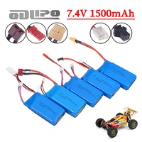 7.4V 1500mAh Battery for WLtoys 144001 V913 L959 L969 L979 L202 L212 WL912 RC Trucks Cars Boats Parts 2S 7.4V Lithium Battery