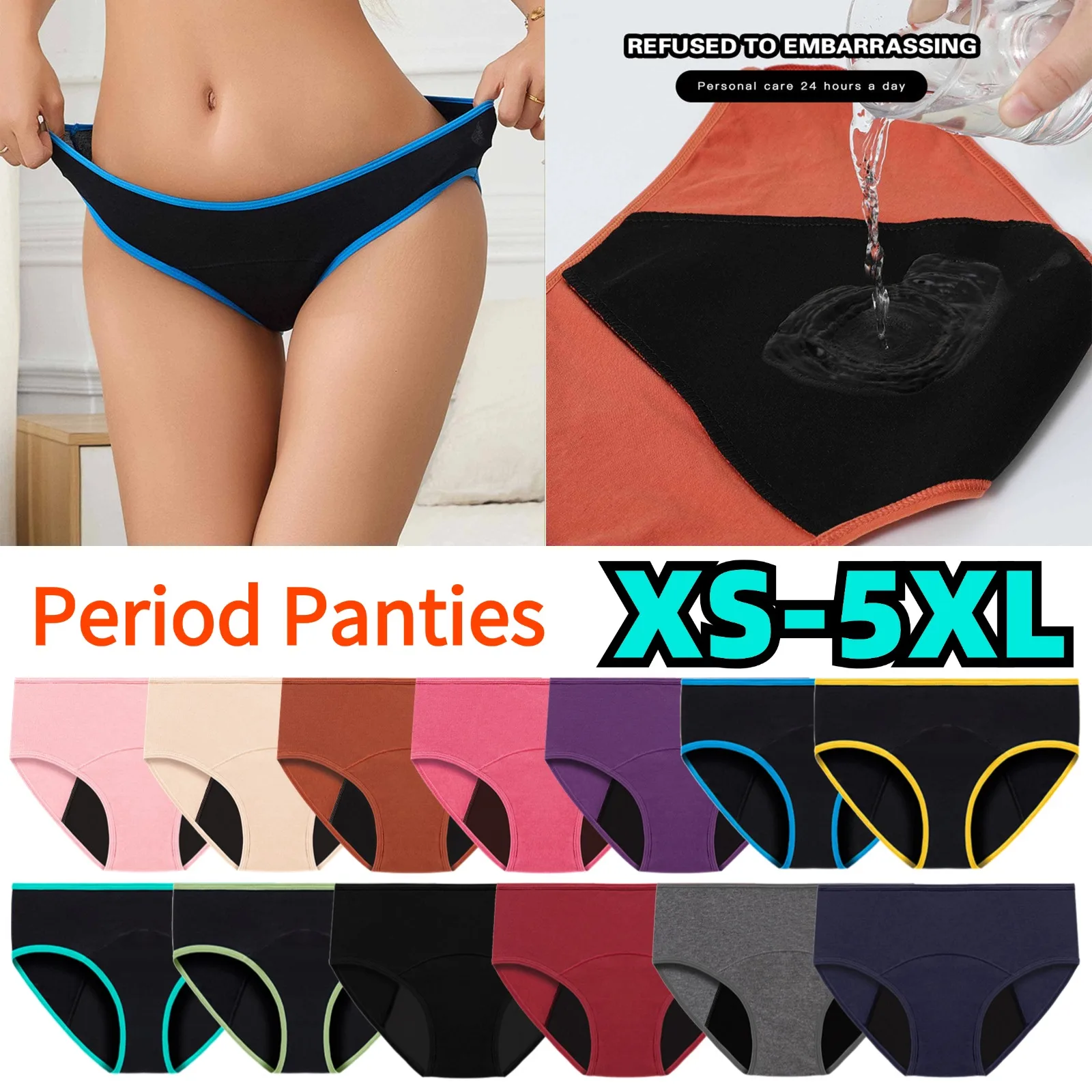 Menstrual Period Panties Leak Proof Women Menstrual Panties Women Underwear Physiological Pants Female Briefs Plus Size XS-5XL