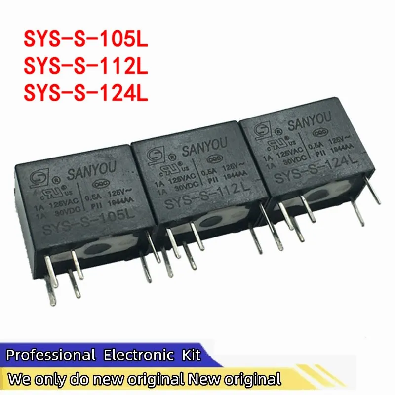 5pcs New original SANYOU relays SYS-S-105L SYS-S-112L 124L Small signal relay 23F 1A 6pin