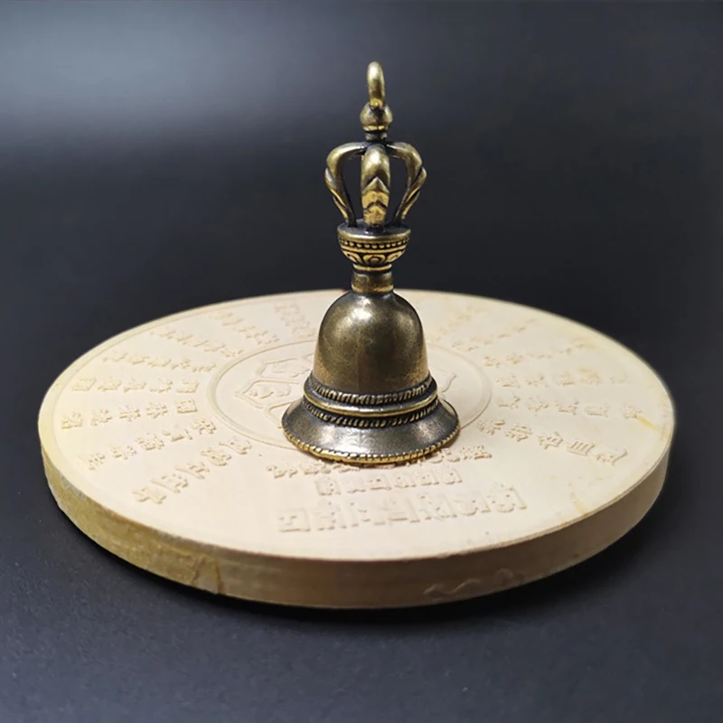 1 Pc Retro Copper Bell Wind Chimes Brass Crafts Die-casting Falling Tibetan Bronze Ideas Pendant