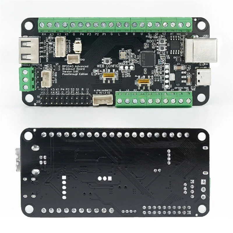 【Last-Chance!】For Arcade Hit Box Compatible GP2040 RP2040 Advanced Breakout Board USB Passthrough For PC PS4 DIY Fighting Stick