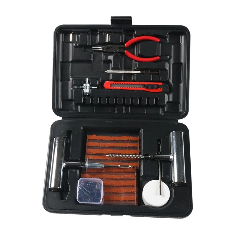 

AU05 -70PCS Tire Repair Kit, Heavy Duty Tire Plug Kit, Tire Patch Kit For Fix A Flat, Tubeless Tire Puncture Change Tool Kit