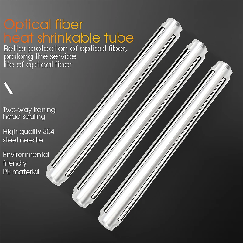 Imagem -02 - Fibra de Calor Encolher Splice Proteger Tubo Shrinkable Double Needle Pin 6.0*5.5 mm Ftth Fiber Tool Fusion Splice Protection Tube