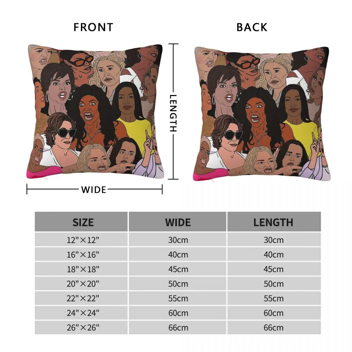 Real Housewives Of New York City Square Pillowcase Polyester Linen Velvet Creative Zip Decorative Pillow Case Bed Cushion Cover
