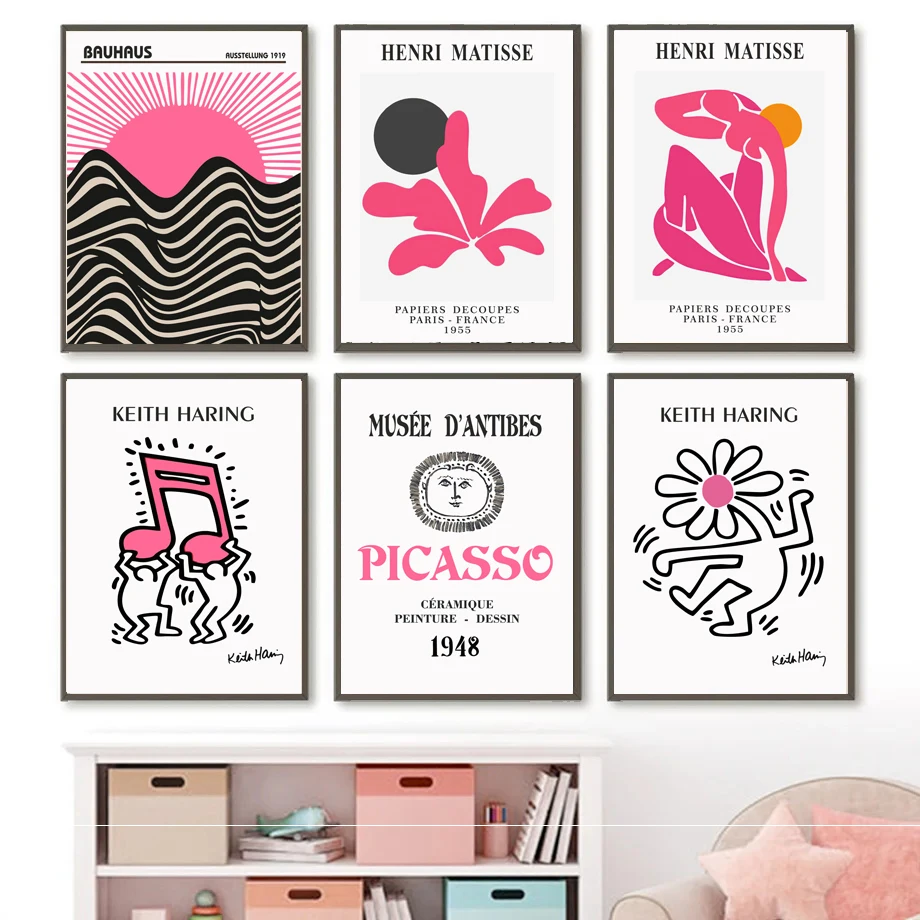 

Pink Henri Matisse Yayoi Kusama William Morris Posters And Prints Wall Art Canvas Painting For Living Room Decorative Poster