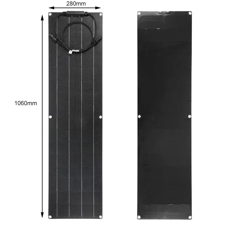 Flexible Solar Panel Kit 300 Watt PV Module 600 Watt 12V/24V Solar Cable Cell for Home Outdoor Car Boat Battery Camping Trip