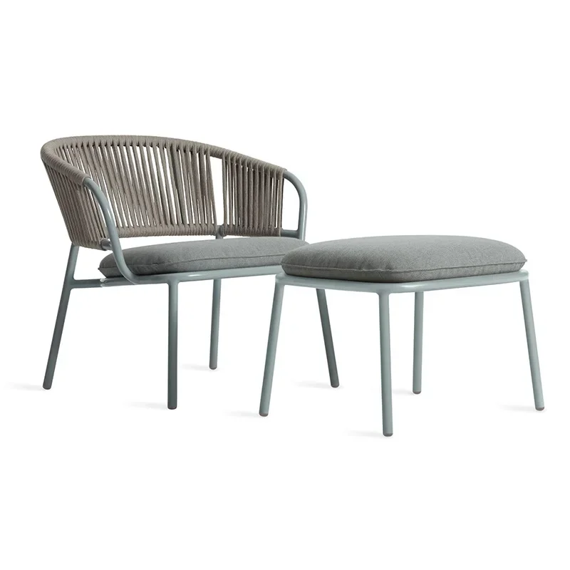 Rattan Chair Outdoor Furniture Bar Cafe Courtyard Villa Catering Milk Tea Shop Indoor Leisure Table and Chair Coffee Table