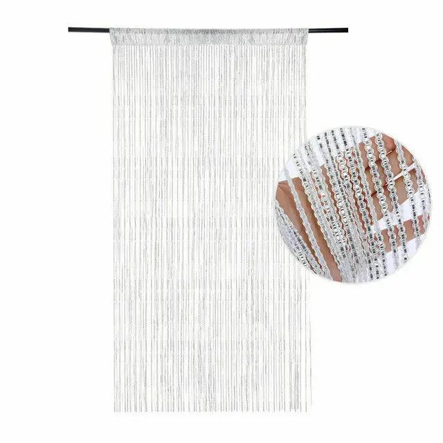 Door Beads Curtains Beaded Curtain Door Tassel String Room Divider Shiny Tassel Doorway Fringe Curtains Home Decoration Curtains