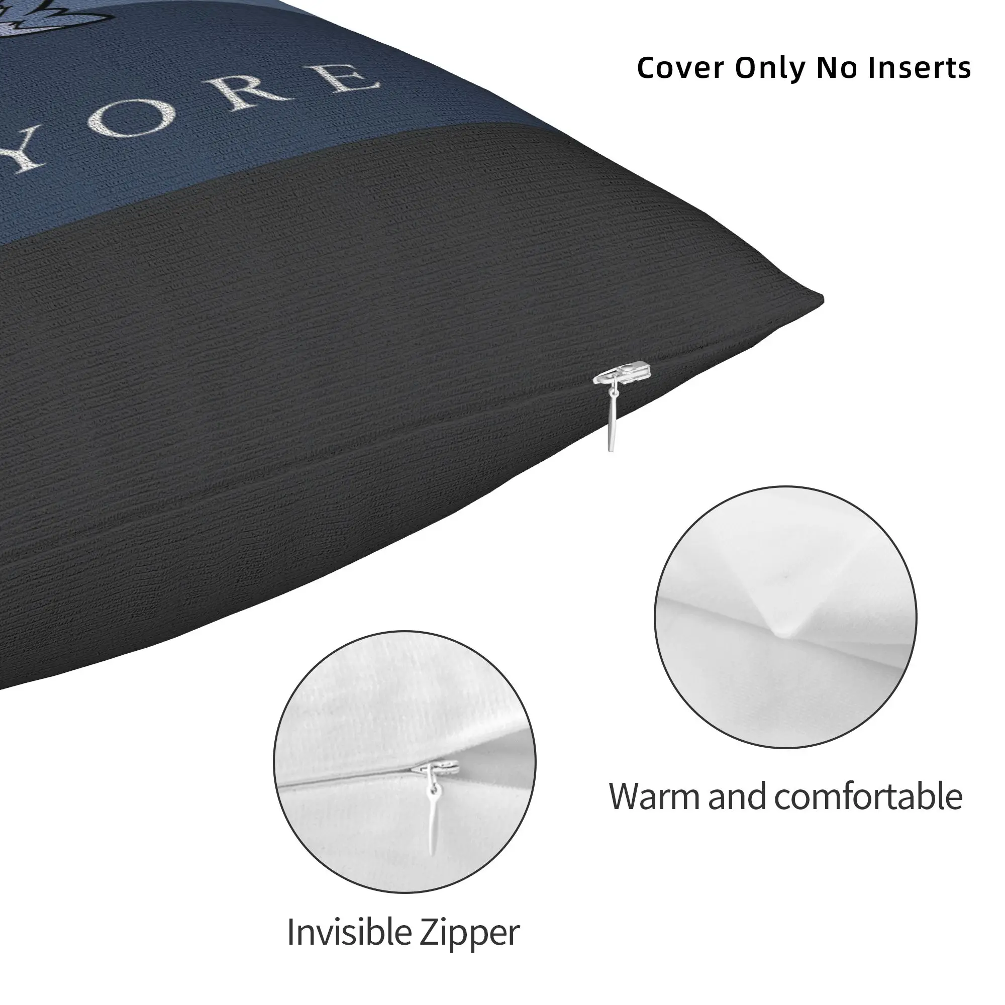 Winnie The Pooh Pillowcases Eeyore Cute Funny Pillow Case For Sofa Couch Bed Living Room Square Pillow Cover view 4