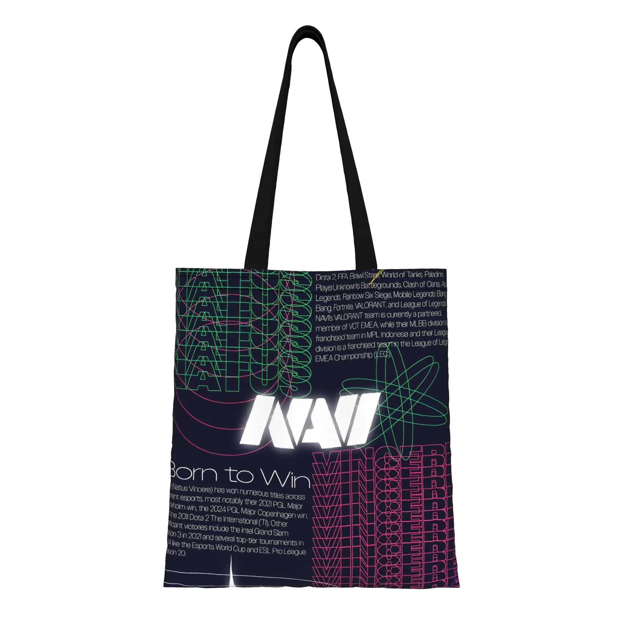 

1 шт. холщовая сумка-тоут для фанатов киберспорта и игр FPS, идеально подходит для покупок и личного использования, отличный подарок