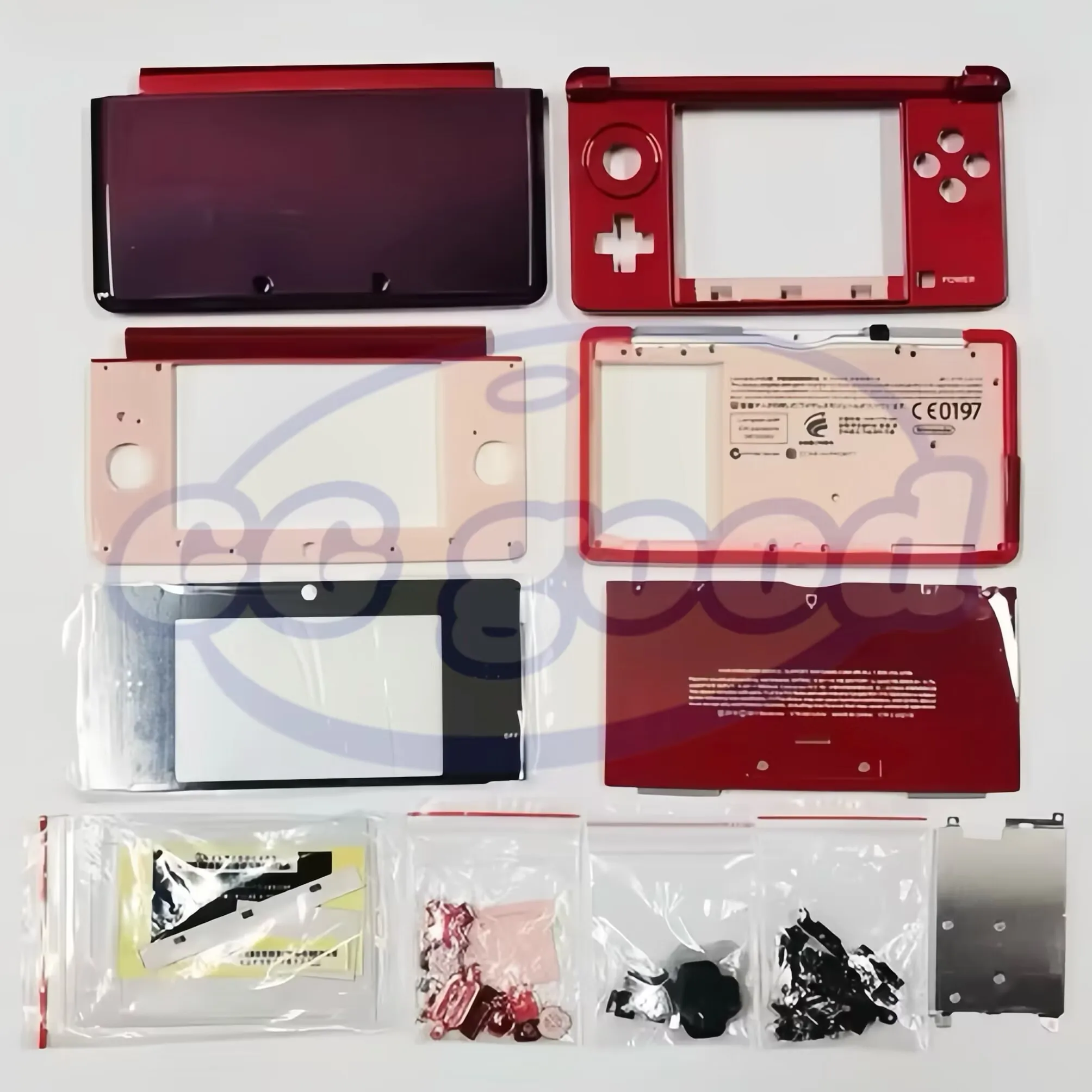 استبدال حالة شل كاملة الإسكان مع مجموعة مسامير زر ل نينتندو 3DS القديمة 3DS غطاء وحدة التحكم في الألعاب غطاء غطاء