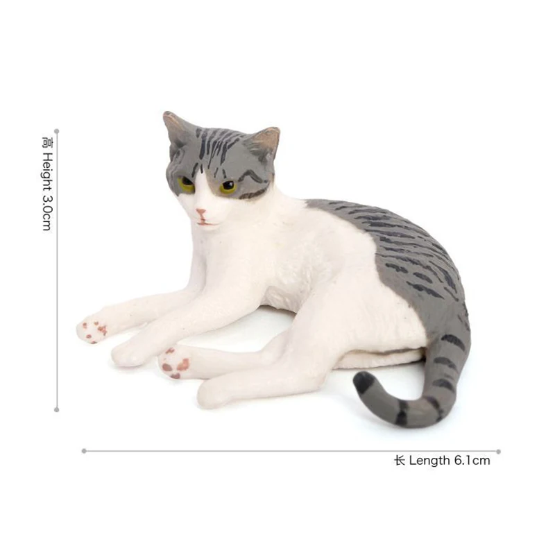 Kids Puzzle Toys Simulation Cat Toy Model Solid Desktop Ornaments Spotted Cat Orange Cat Black And White Cat Pet Cat Ornaments