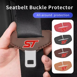 Car Seatbelt Buckle Protector Cover Anti Scratch Fastener Clip For Ford ST Racing Performance Focus Mk2 Mk3 MK4 Fiesta Ranger