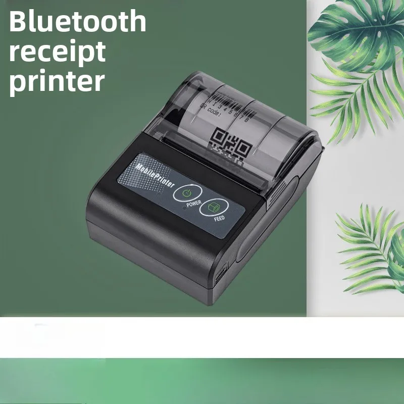 

58mm Portable Mini Printer Thermal Label Pri nter Wireless Receipt Bluetooth Pocket For Small Business/ Computers Printer