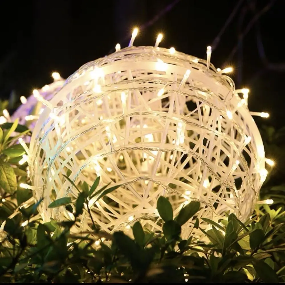 Bola de rattan piscante, corda de luz de fada, à prova d'água, led, iluminação de árvore de paisagem, dia20/30/40cm, 220v, guirlanda de luz suspensa de árvore