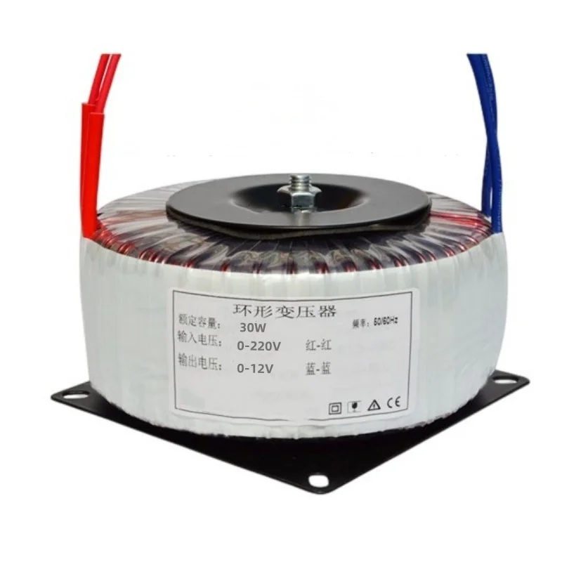 

Customized Pure Copper 30W input 110V 220V 230V output 12V 18V 24V 36V 45V 55Vtoroidal transformer for audio amplifier