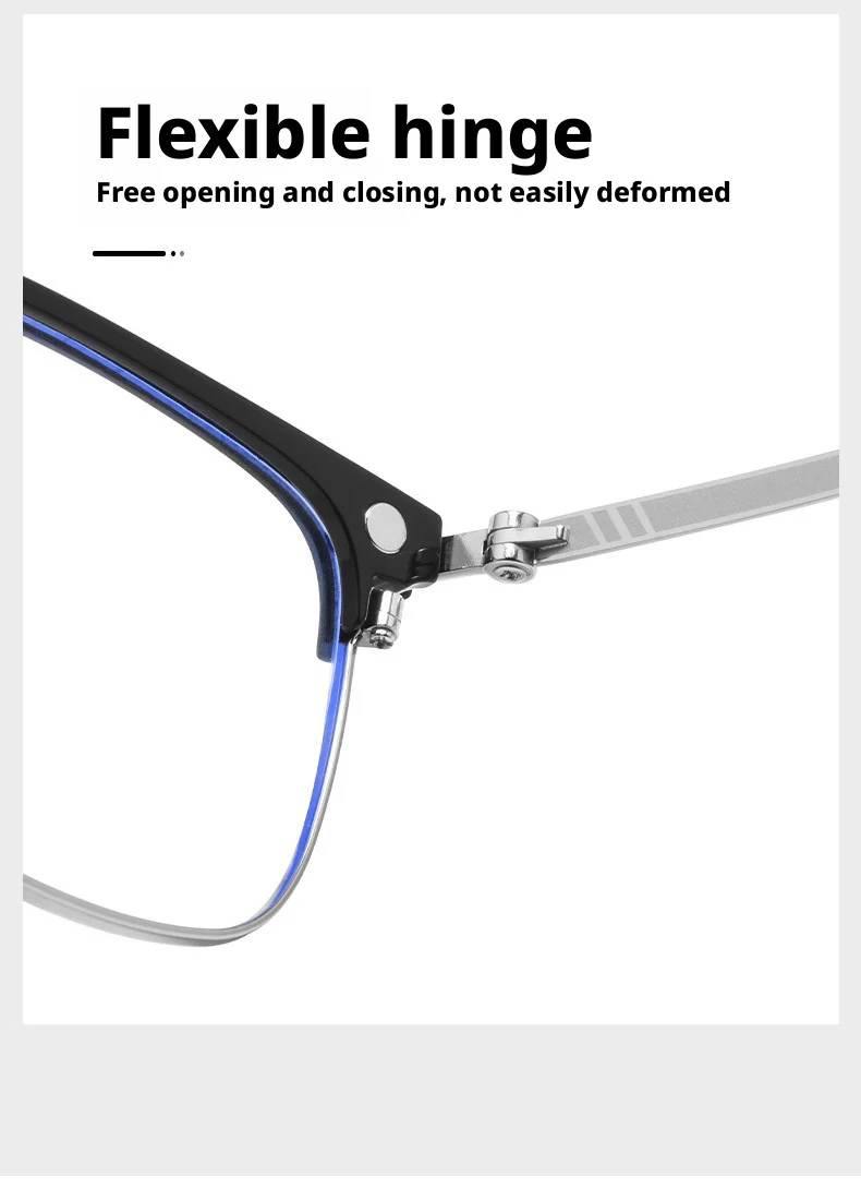 Hochwertige, ultraleichte Anti-UV-3D-Filmbrille mit polarisiertem magnetischem Clip-On-Brillengestell für Herren, Vintage-Titanbrille 9688ZM – Detail 9
