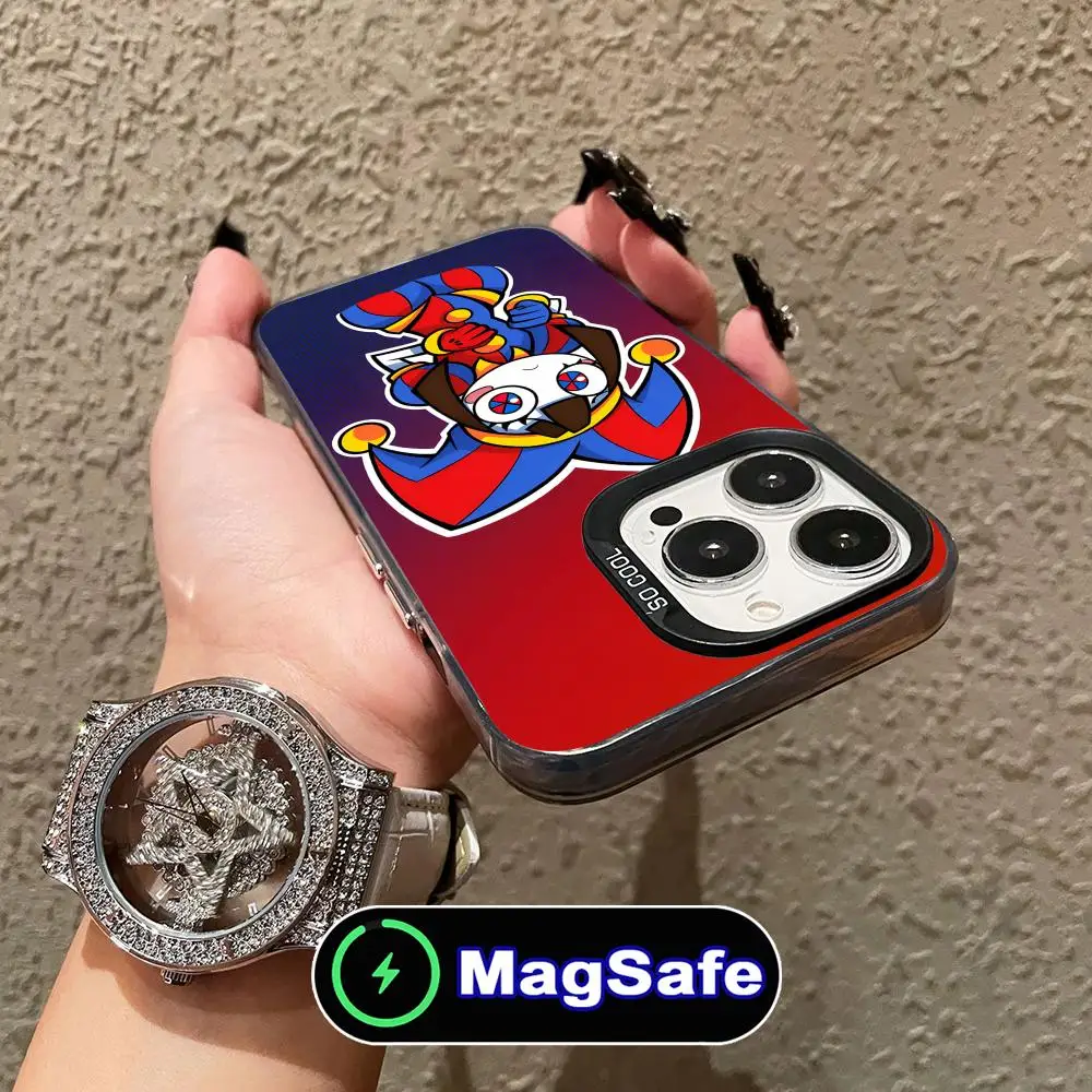 

Amazing Digital Circus Phone Case for iPhone 16 15 14 13 12 11 Pro Max Plus MagSafe Translucent Colour Printing Cover Pretty