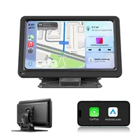 Pantalla Táctil Universal de 7 Pulgadas IPS para Auto con CarPlay Inalámbrico y Android Auto, Compatible con FM, Modo Día/Noche, Mirror Link y Bluetooth