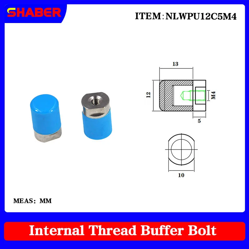 

【SHABER】Supply NLWPU12C5M4 stainless steel pneumatic anti-collision bolt with internal thread buffer screw diameter of 12mm