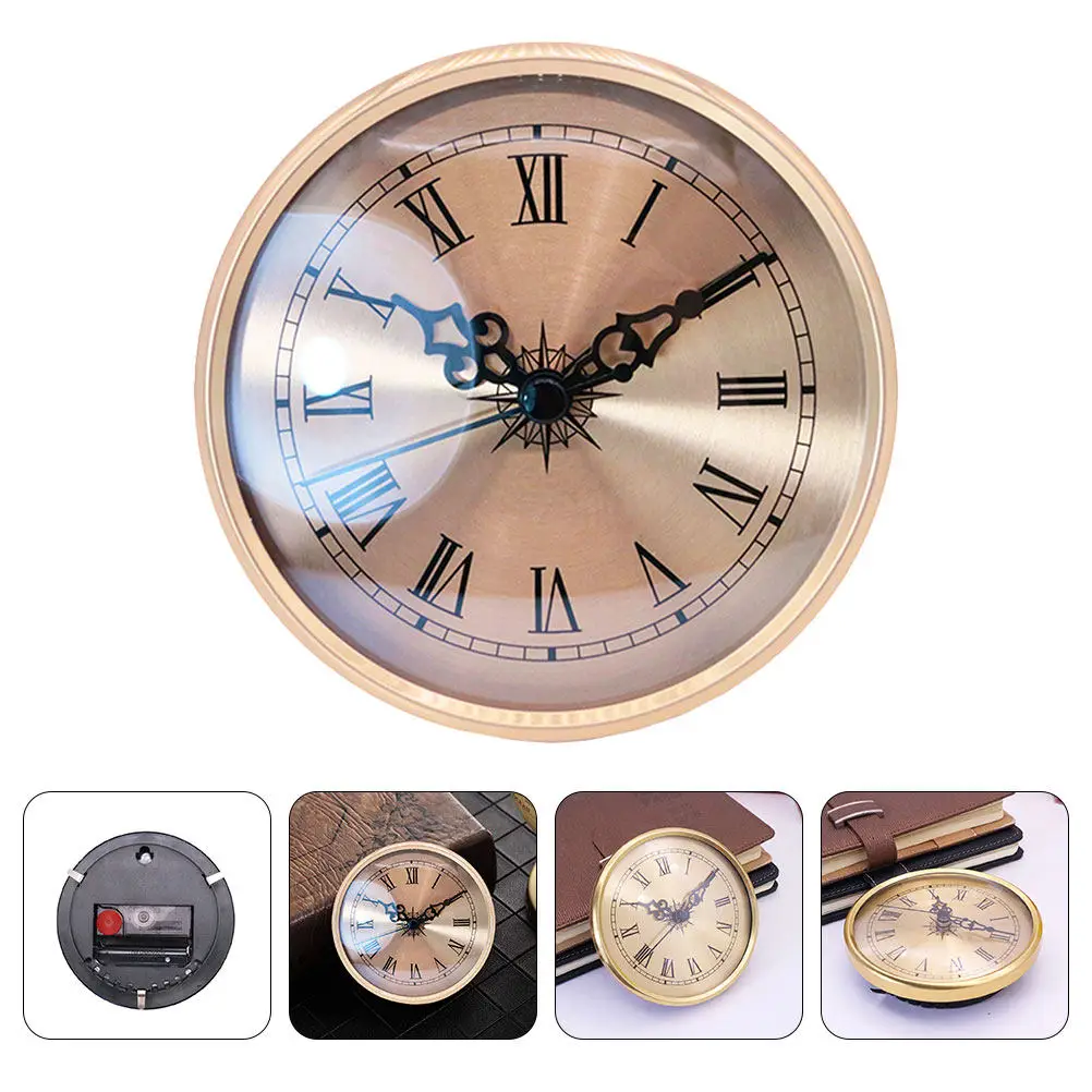 1Set Silent Quartz Wall Clock Retro DIY Metal Decorative Pointer Clock Compact Space Saving Design Wall Clocks