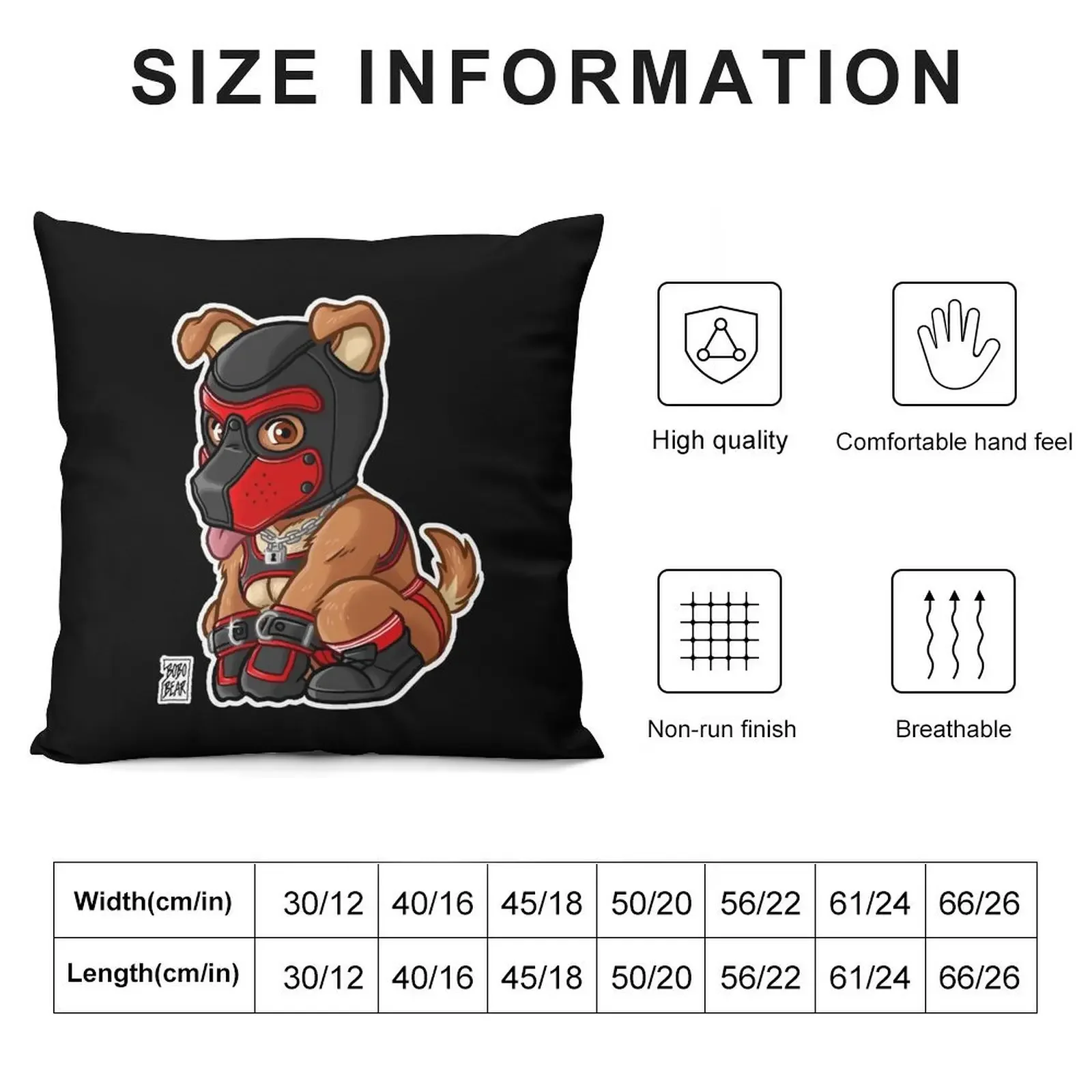 PLAYFUL PUPPY - RED MASK - BEARZOO SERIES Throw Pillow christmas pillowcases Pillow Case Pillow Cover Plaid Sofa