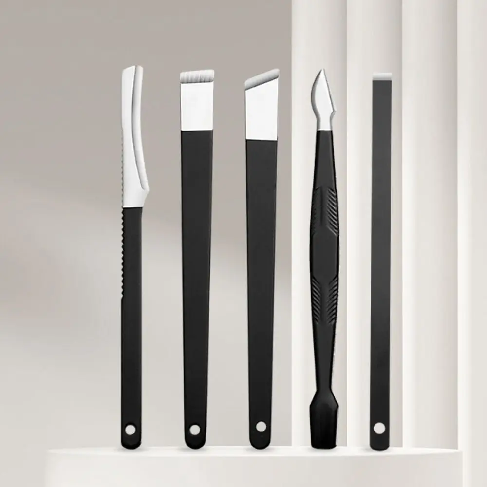 13/24-teiliges Anti-Rutsch-Design-Nagelknipser-Set aus Edelstahl mit PU-Gehäuse, scharfes Nagel-Trimmset, schwarzes Pediküre-Werkzeugset für Erwachsene