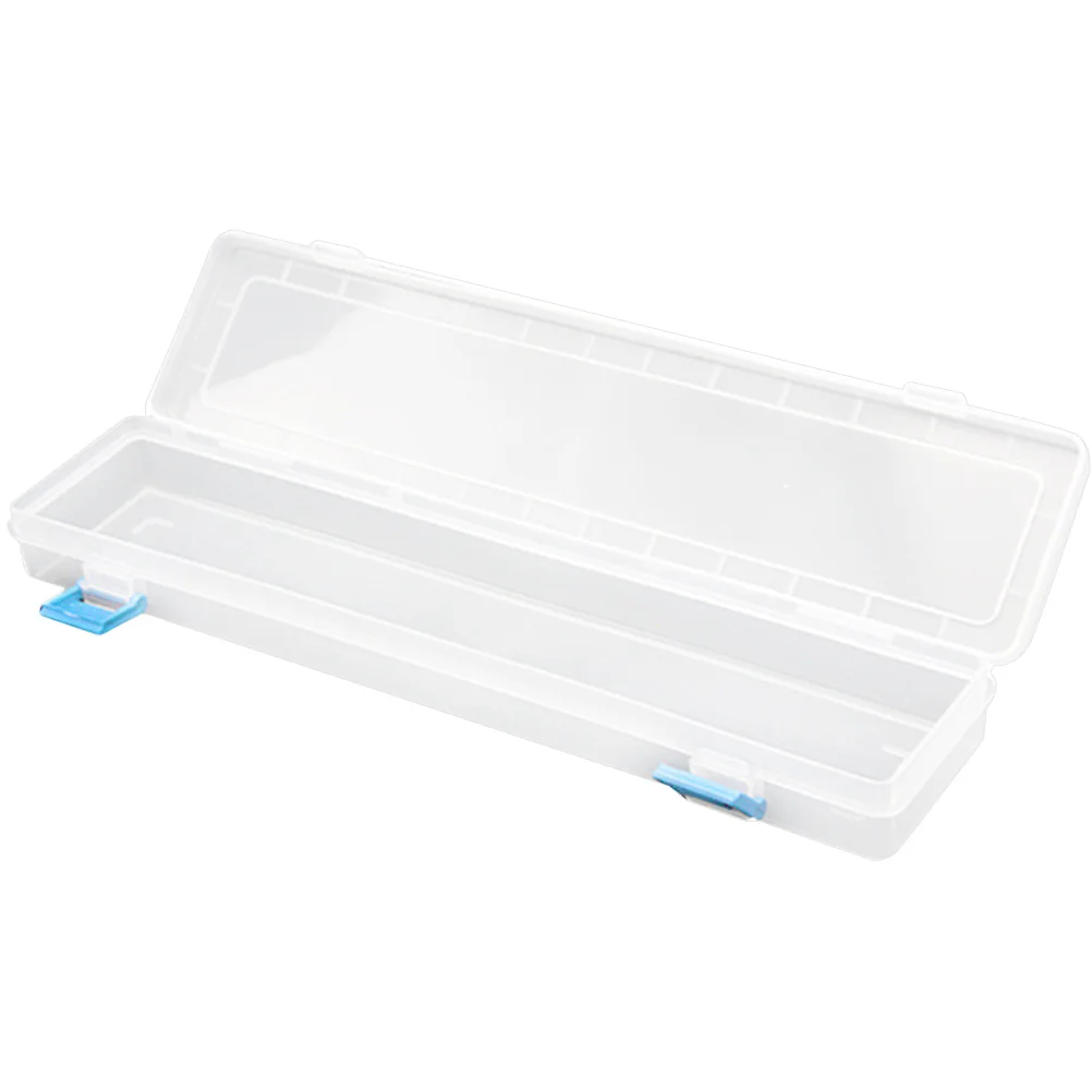 

1pc Transparent Pen Box Plastic Stationery Storage Box Portable Pen Holder Pencil Case Watercolors Box