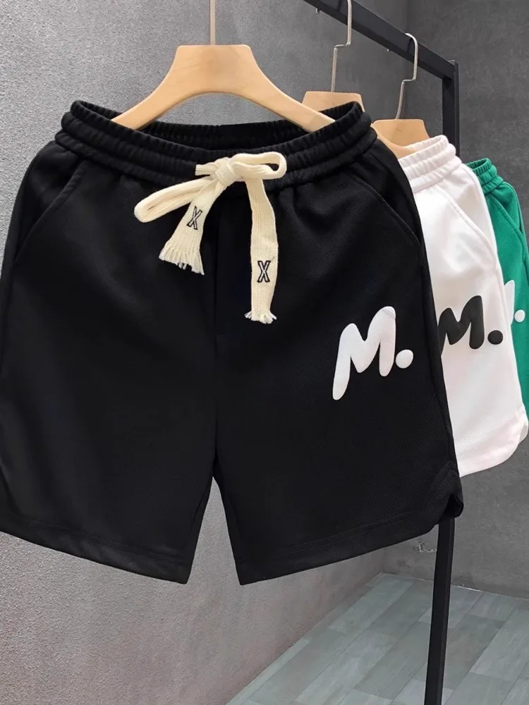 

Summer Men's Casual Sports Shorts Loose Five-Quarter Beachwear Comfortable Versatile Straight Leg Length Youth Active Style