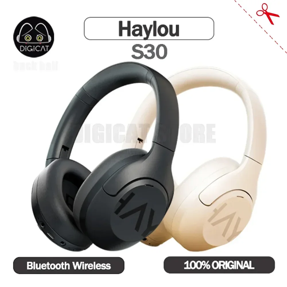 

Haylou S30 Bluetooth Wireless Headphone With Microphone ANC Active Noise Reduction Low Delay Earphones Long Endurance Headsets