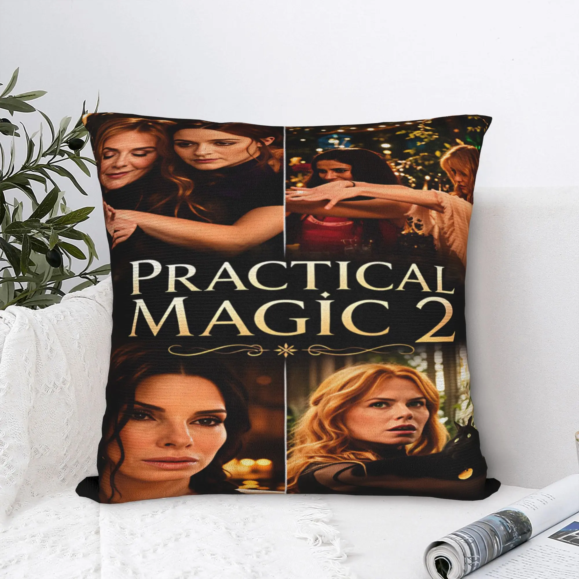 Practical-Magics Pillow Cover  Funny Pillow Case For Sofa Bedroom Home Decor Soft Pillowcases Gift
