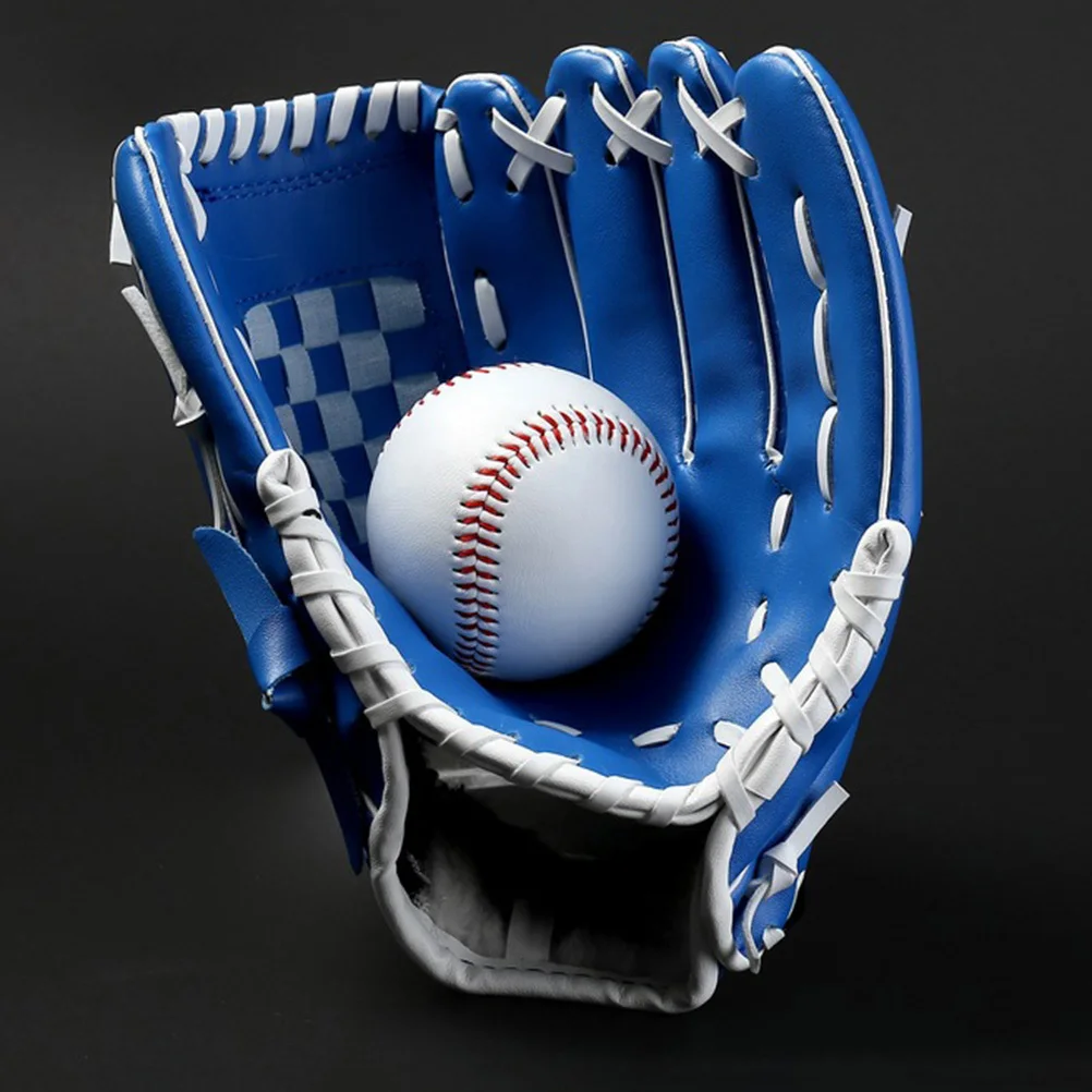 

1Pcs 10.5 Inch Baseball Glove for Beginners Thickened PU PVC Infield Pitcher Softball Glove Comfortable Fit for Long Term