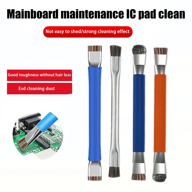 Double Headed Safe Clean Brush para telefones celulares, Placa de Circuito Motherboard, PCB Welding Pad, Escova Stiff, Oil Flux Clean Tools