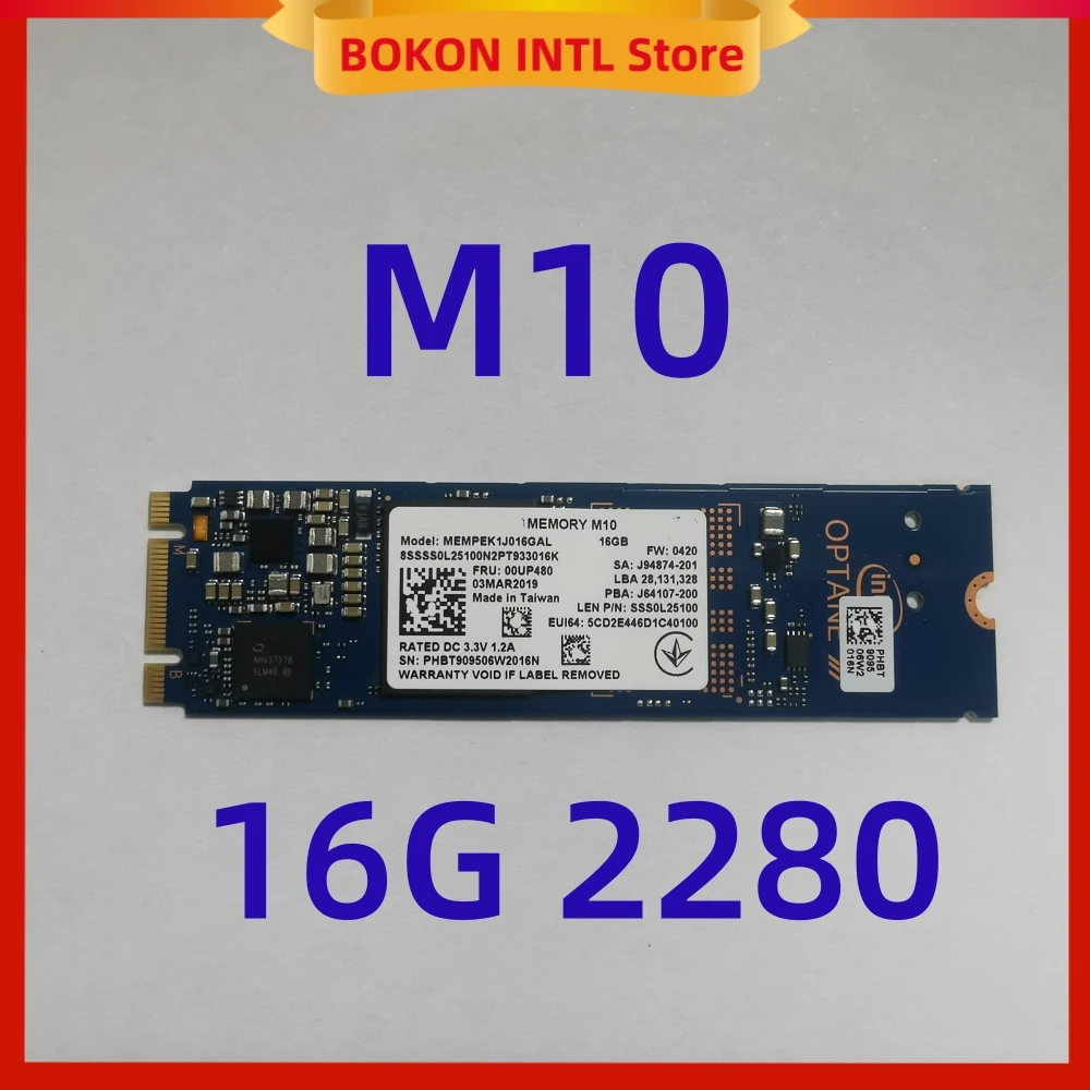 Оригинальный M10 16G 32G 64G M.2 NVME 2242 2280 для ускоренного кэша Intel optane поколения